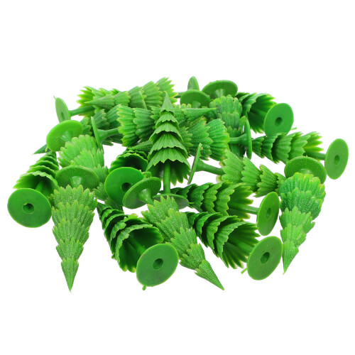40 Pcs Mini Christmas Tree For Crafts, Cake Topper, Winter Decor 1