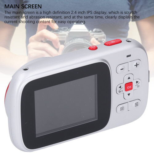 Silber 72MP 2.5K Dual Screen Digitalkamera 750mAh 2