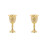 2Pcs Retro Wine Goblets Metal Embossed Decorative Chalice Cups 5