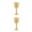 2Pcs Retro Wine Goblets Metal Embossed Decorative Chalice Cups 9