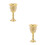 2Pcs Retro Wine Goblets Metal Embossed Decorative Chalice Cups 6