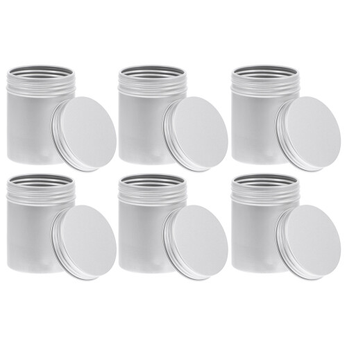 30Pcs Silver Aluminum Box Containers Refillable for Cosmetics Storage