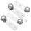 20Pcs Smooth Silver Rubber Roller Wheels for Barn Door and Wardrobe 1