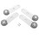 20Pcs Smooth Silver Rubber Roller Wheels for Barn Door and Wardrobe 2