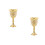 2Pcs Retro Wine Goblets Metal Embossed Decorative Chalice Cups 8