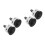 4Pcs Adjustable Dual Flush Toilet Button Black ABS Replacement Set 9