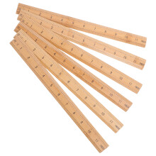 12Pcs Durable Bamboo Quilting Rulers with Clear Double-Sided Scale