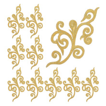 50Pcs Golden Flower Embroidered Lace Applique Patches for Costumes