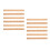 12Pcs Durable Bamboo Quilting Rulers with Clear Double-Sided Scale 5