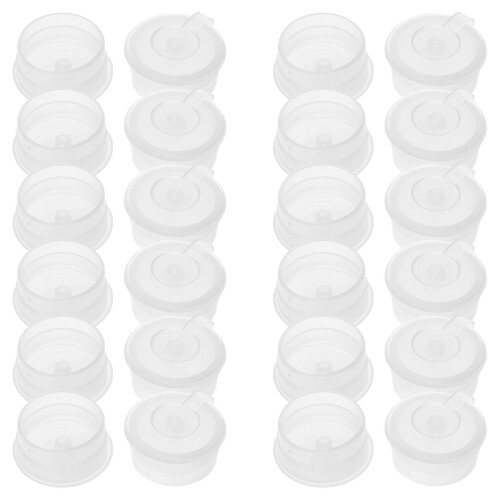 500Pcs White Plastic Bottle Emptying Caps for Kitchen Sauces Drip-Free 1