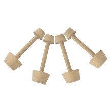 12Pcs Light Yellow Wood Tart Tamper Tool Mini Pie Mold for DIY Baking