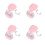 4Pcs Pocket Retainer Carrier Box Pink Durable Plastic Storage 8