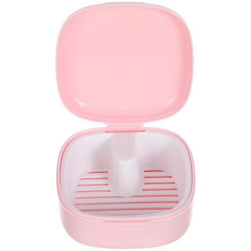 4Pcs Pocket Retainer Carrier Box Pink Durable Plastic Storage