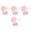 4Pcs Pocket Retainer Carrier Box Pink Durable Plastic Storage 6