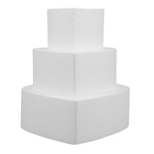 9Pcs White Heart Shaped Foam Dummies for Cake Display and Party Decor