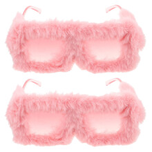 8Pcs Pink Plush Party Sunglasses for Women Lightweight Uv Protection