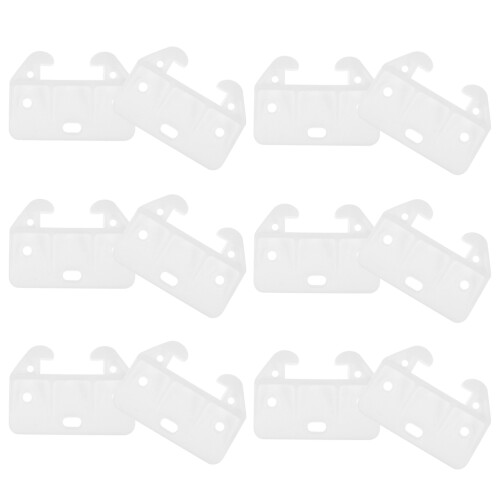 48Pcs White Drawer Replacement Slides Easy Install Drawer Track Guides