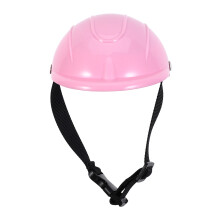 4Pcs Small Dog Motorcycle Pink Adjustable Protective Headgear