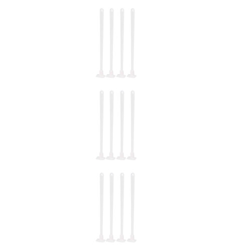 12Pcs White Silicone Bottle Scrapers with Long Handle for Sauce 2