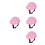 4Pcs Small Dog Motorcycle Pink Adjustable Protective Headgear 5