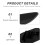 1Pair Black Plastic Headlight Washer Nozzle Cover for Car Front Bumper 7