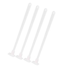 12Pcs White Silicone Bottle Scrapers with Long Handle for Sauce