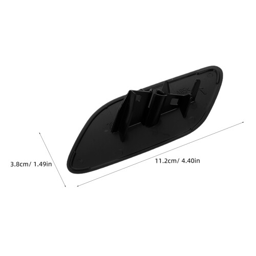 1Pair Black Plastic Headlight Washer Nozzle Cover for Car Front Bumper 1