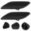 1Pair Black Plastic Headlight Washer Nozzle Cover for Car Front Bumper 8