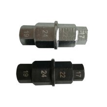 2Pcs Heat Treated Steel Motorcycle Front Axle Spindle Wrench Black