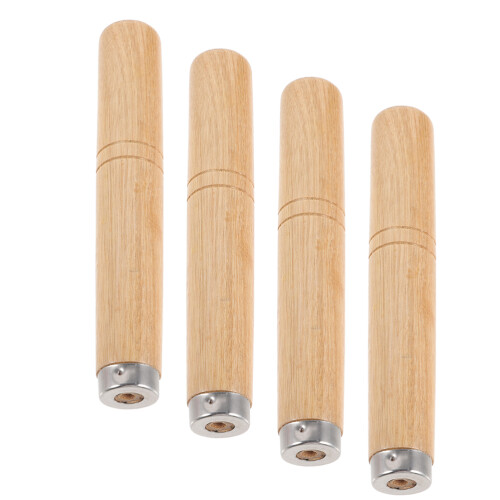 20Pcs Stable Brown Wooden Handles Iron Pot Handle Set for Kitchen Use 1