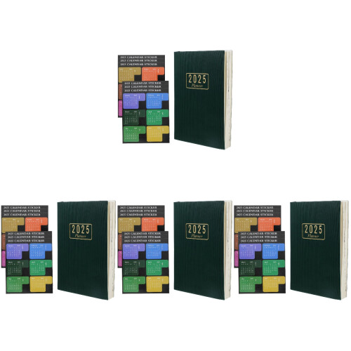 4Sets Classic Green Planner Notebook Multi-Use Monthly Organizer 2025 2