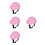 4Pcs Small Dog Motorcycle Pink Adjustable Protective Headgear 4