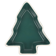 5Pcs Christmas Tree Ceramic Snack Plate Sauce Dish for Holiday Parties