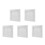 5Sets Durable ABS Bathroom Ceiling Fan Replacement Vent Cover White 8