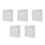 5Sets Durable ABS Bathroom Ceiling Fan Replacement Vent Cover White 10