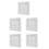 5Sets Durable ABS Bathroom Ceiling Fan Replacement Vent Cover White 5
