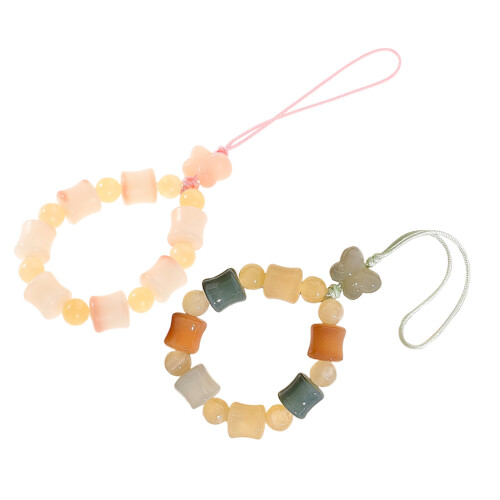 4Pcs Universal Mobile Phone Lanyard Beaded Bodhi Root Wrist Strap 1