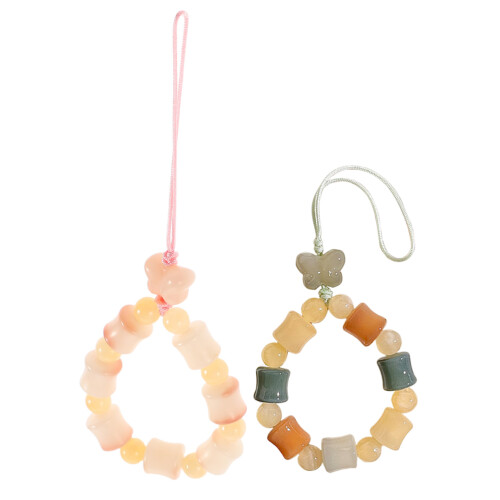4Pcs Universal Mobile Phone Lanyard Beaded Bodhi Root Wrist Strap 2