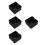 4Pcs Black Durable Iron Outlet Box Compact Design for Home 4