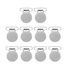 30Pcs Silver Metal Suspender Clips for Clothes DIY Holder and Crafting