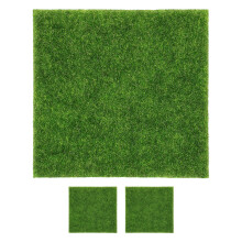 9 pcs faux green moss mat plastic grass micro landscape ornament