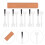 5Sets Transparent Nail Brushes with Solid Wood Handle for Nail Design 11