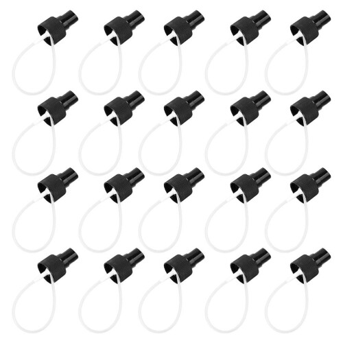 80Pcs Mist Sprayer Heads Black Plastic Compact Design for Makeup Use