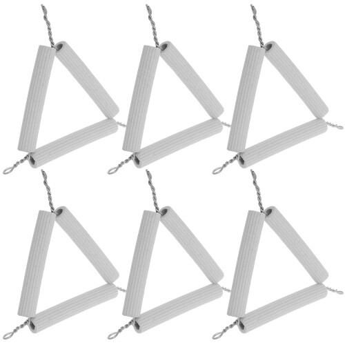 18Pcs Versatile White Ceramic and Iron Wire Crucible Triangle Rack