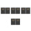 8Pcs Portable Weekly Monthly Planner Notebook Black PU Paper for Work 8