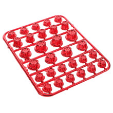 60Pcs ABS Motorcycle Screw Covers Red Hexagonal Decorative Bolt Caps