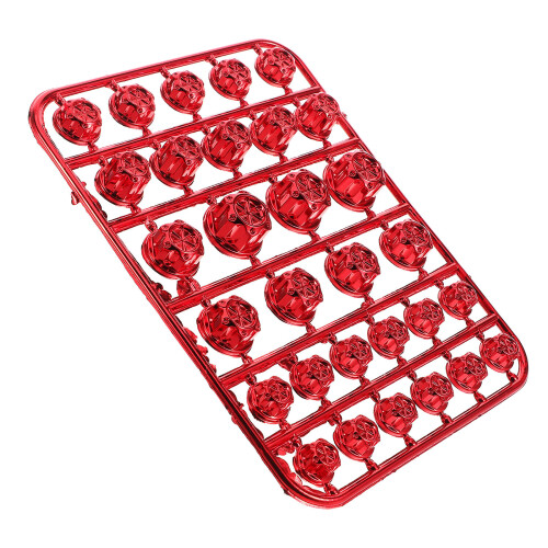60Pcs ABS Motorcycle Screw Covers Red Hexagonal Decorative Bolt Caps 1