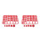 60Pcs ABS Motorcycle Screw Covers Red Hexagonal Decorative Bolt Caps 8