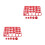 60Pcs ABS Motorcycle Screw Covers Red Hexagonal Decorative Bolt Caps 4