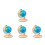 4St Doe-Het- Globe Met Draaibare Standaard Leerzaam 4